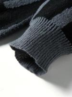 Nuevo Jersey Popular de otoño e invierno con patrón de Jacquard Irregular, suéter informal de punto con cuello redondo y contraste de Color para hombre - details 18