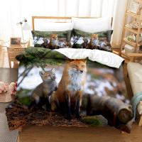 Juego de ropa de cama 3D The Fox, juego de funda de edredón con funda de almohada, ropa de cama doble completa, Queen y King - details 5