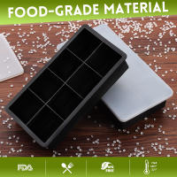 Bandeja de silicona para cubitos de hielo con tapas, molde cuadrado para hacer hielo sin BPA 6/8, reutilizable y Flexible para whisky y cócteles - details 2