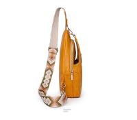 Riñonera de cuero PU para mujer, bolso de pecho sencillo de estilo bohemio para mujer, bolso de hombro deportivo Retro occidental de gran capacidad para ciclismo - details 11
