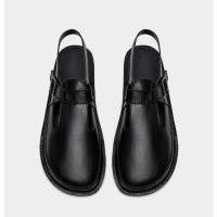 Zapatos de hombre, sandalias de cuero hechas a mano, zapatos de punta cerrada, zapatillas casuales planas sin cordones - details 0