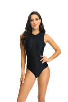 Traje de Baño de Una Pieza Negro Elegante para Mujer en Verano Traje de Baño Deportivo con Garantía de Retorno - details 3