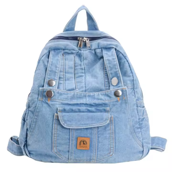 Literatura, diseño, viajes, mezclilla, mochila, estudiante universitario, mezclilla, mochila, mochila, retro europeo y americano - 1