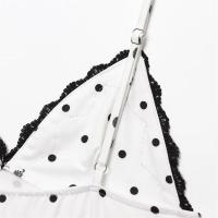 Vestido sin mangas con cuello en V y espalda descubierta con lunares franceses, nueva moda de verano 2025 para mujer. - details 7