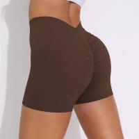 Pantalones cortos de Color sólido para mujer, pantalones cortos deportivos elásticos de cintura alta para Fitness, glúteos color melocotón, pantalones de Yoga para correr - details 10