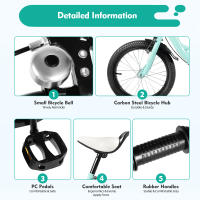 Bicicletas infantiles de 16 pulgadas para niños, de 5 a 8 años, con ruedas de apoyo - details 0