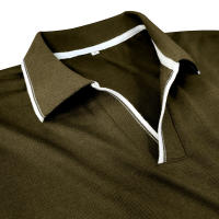 2025 Otoño Invierno Nueva Camiseta de Manga Larga con Cuello en V Polo para Hombre Top - details 4