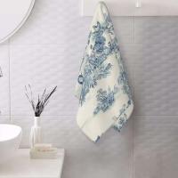 Toile De Jouy Toalla Algodón Francés Azul Marino Baño Ducha Deportes Yoga Toallas - details 78