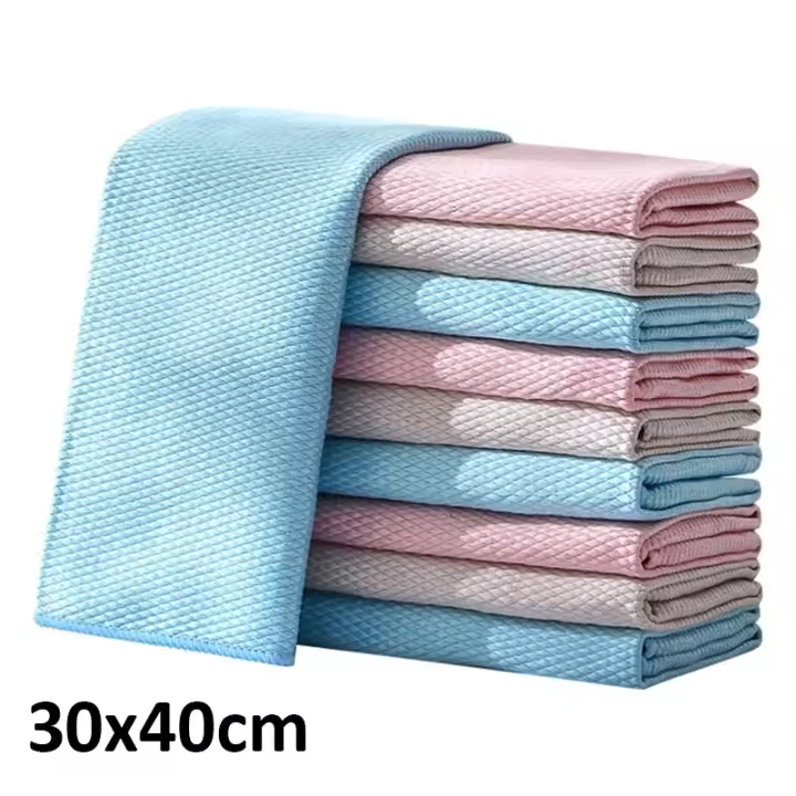Paño de Microfibra para Cocina Super Absorbente Aprisa Aceite Resistente Limpieza Doméstica Ideal para Lavar Platos y Limpiar Ventanas - 1