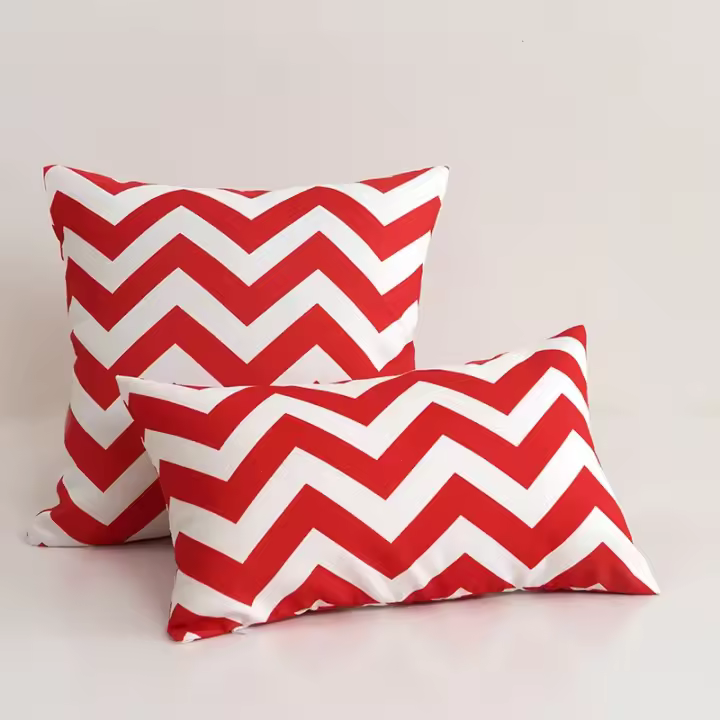 Funda de Almohada de Algodón Puro Patrón de Ondas Cubierta de Cojín Suave para Cama y Sofá - 1