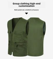 Chaleco de algodón cómodo de color sólido para invierno, sudadera holgada con cuello en V y cremallera, chaleco informal sin capucha para todas las estaciones - details 0