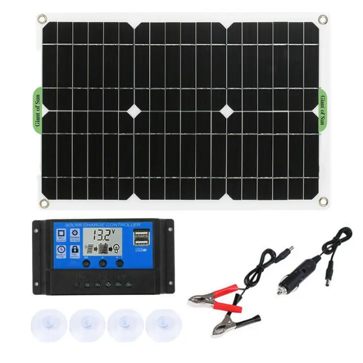 Kit de Panel Solar de 180W, cargador de batería de 12V con controlador de 50A para caravana, barco y RV - 1