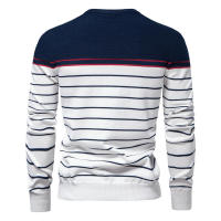 Suéter de manga larga de punto a rayas para hombre, Jersey informal de cuello redondo, nuevo - details 2