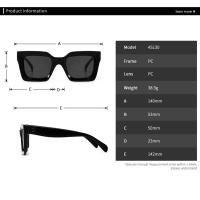 Toyear-Gafas de Sol cuadradas Vintage para hombre y Mujer, lentes de Sol de diseñador de marca de lujo, Gafas de gran tamaño, UV400 - details 7
