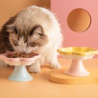 Bol de Cerámica Creativo de Gato con Dibujo de Flor Anti- Golpes Alimentos para Mascotas - details 1