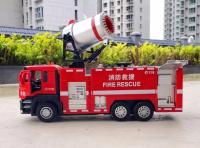 Camión de bomberos de aleación para niños, modelo de coche fundido a presión, simulación de vehículos de ingeniería de agua rociables, luz de sonido, juguete para regalo, 1/50 - details 8