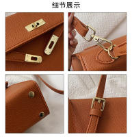 Cerradura texturizada portátil pequeño bolso cuadrado de las mujeres nuevo versátil clásico bolso de mensajero de hombro PU bolso Kelly de moda - details 36