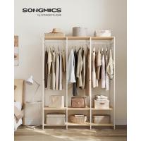 Armario Portátil Plegable Organizador de Ropa con Barras de Colgar Estantes de Almacenamiento con Ganchos Extraíbles Marrón Rústico Tamaño 40 x 94,5 x 180 cm - details 22