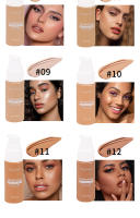 Maquillaje Maxfine12 Color Liquid Foundation Corrector resistente al agua que dura para un maquillaje duradero - details 5