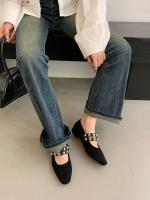 Nuevos zapatos franceses Mary Jane para mujer versión coreana diseño sentido moda remache tacón grueso cabeza cuadrada zapatos individuales ladyshoes - details 16