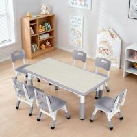 Mesa de Niños Ajustable en Altura Juego de Sillas de 4 Ideal para Jardín de Infantes y Habitación - details 44