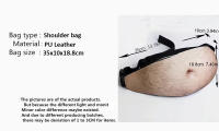 Bolso de Cinturón de Dinero Divertido para Hombre Bolso de Viaje Creativo en Color Piel Bolsa de Cintura Bolsa para Cerveza y Barriga Grasa Material de Liner Poliéster Temporada Primavera/Verano - details 1