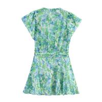 Mini vestido de impresión popular de ropa de mujer vestido europeo y americano - details 2