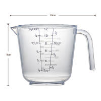 Taza de Medición Walfos de Plástico para Hogar y Bebé Resistente al Calor con Escala Herramienta de Cocina de Gran Capacidad - details 2
