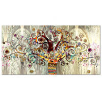 Pintura moderna del árbol de la vida para decoración de pared, arte colorido abstracto para habitación, 110x60cm(sin marco) - details 0