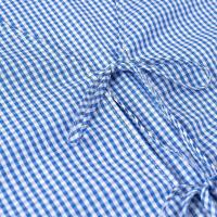 BUNO-Tops a cuadros para mujer, ropa y2k con cuello en V y corazón, blusa holgada de manga larga con lazo frontal abierto, ropa de calle de los años 2025 - details 8