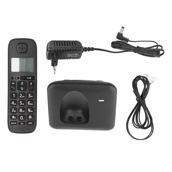 Teléfono Inalámbrico con Pantalla LCD de 1.6 Pulgadas ID de Llamada Multiple Enchufe EU - 1