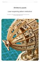 Rompecabezas de madera 3d para niños, conjunto de modelos de construcción mecánicos Montessori DIY, juguetes para construir motocicletas, dirigibles, coches, trenes - details 53