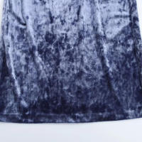 Vestido largo sin mangas con dobladillo dividido por la mitad de terciopelo para mujer, cuello redondo informal plegable, primavera n - details 8