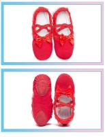 Zapatos planos de yoga para uso diario de ballet de lona de baile suave para niñas - details 4