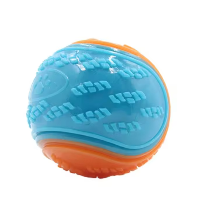 Pelota resistente a mordeduras molares para perros, pelota de entrenamiento para morder, juguete con sonido tpr - 1