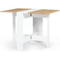 Mesa plegable para 2-4 personas, madera, blanco, madera de haya, 103 x 76 cm - details 0