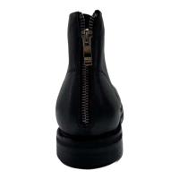 Zapatos de vestir de cuero genuino para hombre, tobillo formal con punta redonda y suela de goma, botas casuales antideslizantes de invierno - details 4