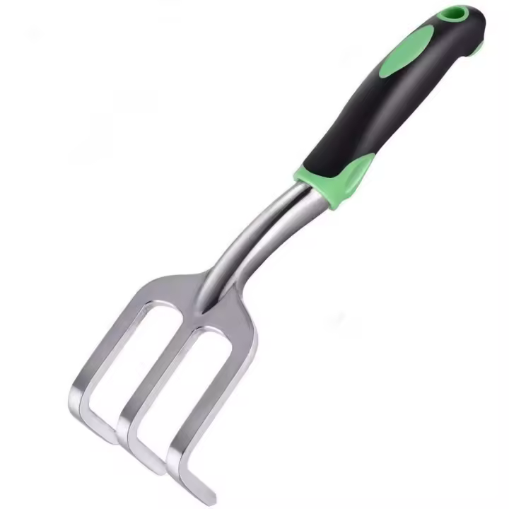 Juego de herramientas de jardín con rastrillo de mano, pala de tres puntas, pala a escala, herramientas de mano para plantar, tijeras de podar con mango ergonómico - 1