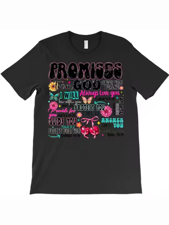 Camiseta PromisesRegalo para papá Manga corta con cuello redondo suave y cómoda - 1