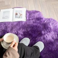 Alfombra de Lana Suave para Dormitorio Sala de Estar Alfombra para Coche Sofá Silla Cojín Lavable Alfombra de Piso para Dormitorio - details 26