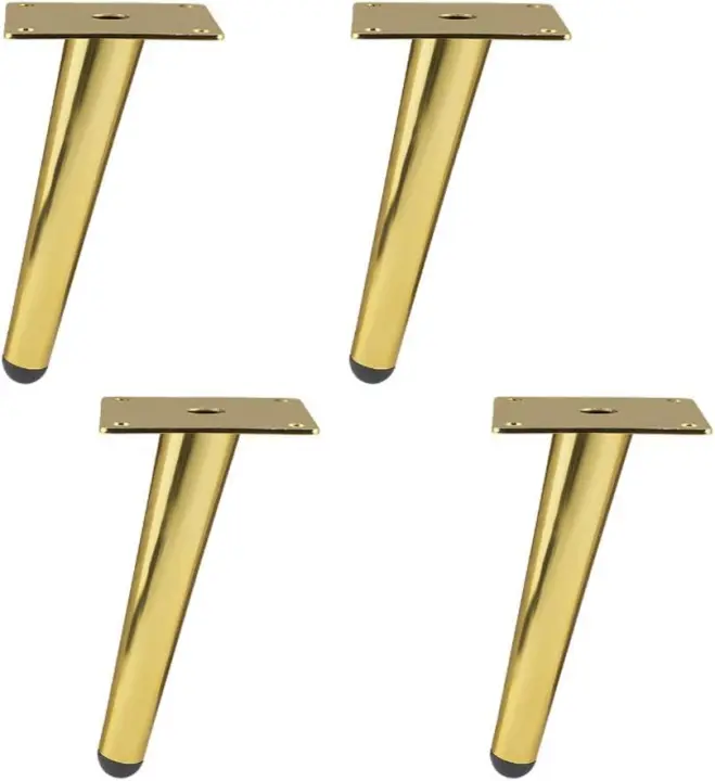 Patas de Muebles de Metal DIY 4 Piezas Diseño Oblicuo Afilado Ideal para Mesas y Sofás - 1