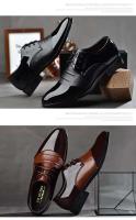 2023 Sepatu Souliers Hommes En Cuir Pria vestido logotipo italiano zapatos de fiesta de cuero de boda para hombres - details 2