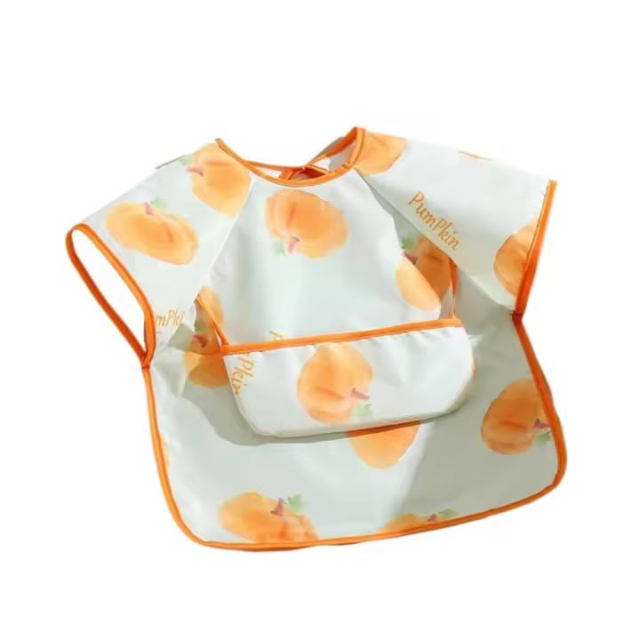 Delantal impermeable de manga corta para bebé, niño y niña, babero de alimentación suave, ropa para eructar - 1