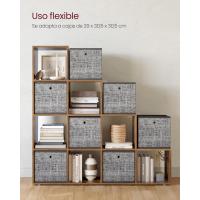 Estante de Libros de 10 Cubos Diseño Abierto con Compartimentos Decoración, Fotos, Plantas - details 3