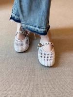 Sandalias Planas Retro Tejidas para Mujer 2025 Cómodas y Ligeras con Hebilla de Metal - details 10