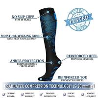 Calcetines deportivos largos de compresión para hombre y mujer, medias deportivas de 20-30mmHg para maratón, ciclismo, fútbol, ​​venas varicosas, cuidado del embarazo - details 1