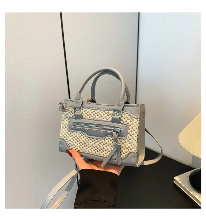 Bolso de Mensajero de Alta Gama 2025 Verano Diseño Francés Pequeño Cuadrado - 1