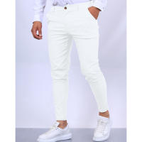 Nuevos pantalones formales informales con textura de Color sólido para hombre, pantalones ajustados cónicos populares para las cuatro estaciones - details 5