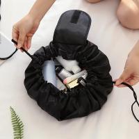 Bolsa De Maquillaje Para Mujer Con Cierre De Cordón Organizador De Viaje Impermeable Estuche De Belleza Portátil De Oxford - details 5