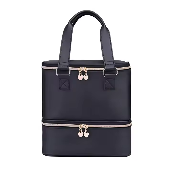 Bolsa de Almacenamiento de Manicura de Doble Capa Bolsa de Cosméticos Impermeable con Mango - 1